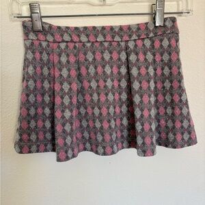 Stylish Pink and Gray Argyle Skirt kids